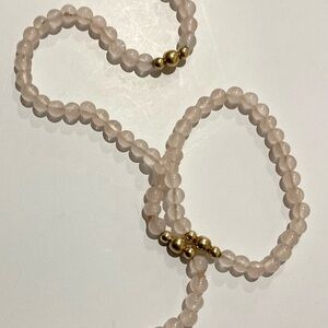 Fashionable Angel Skin Coral Beads with crystal rondells  Necklace